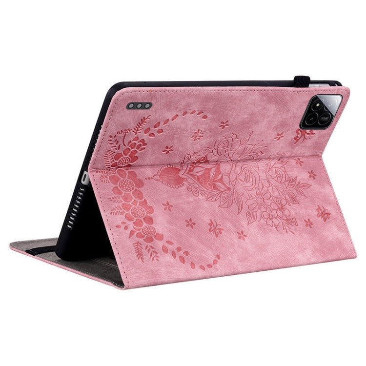 For Xiaomi Pad 7 / Pad 7 Pro Butterfly Rose Embossed Leather Tablet Case