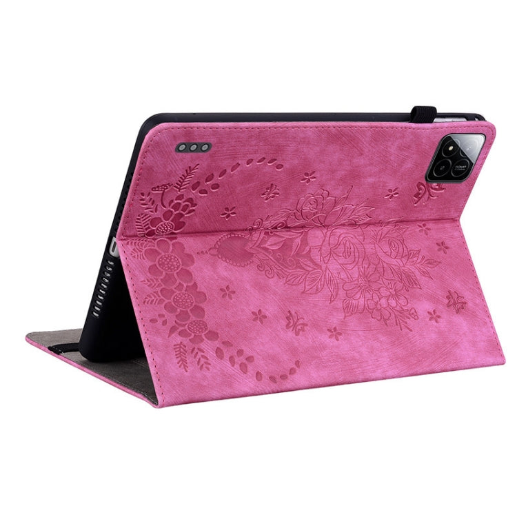 For Xiaomi Pad 7 / Pad 7 Pro Butterfly Rose Embossed Leather Tablet Case
