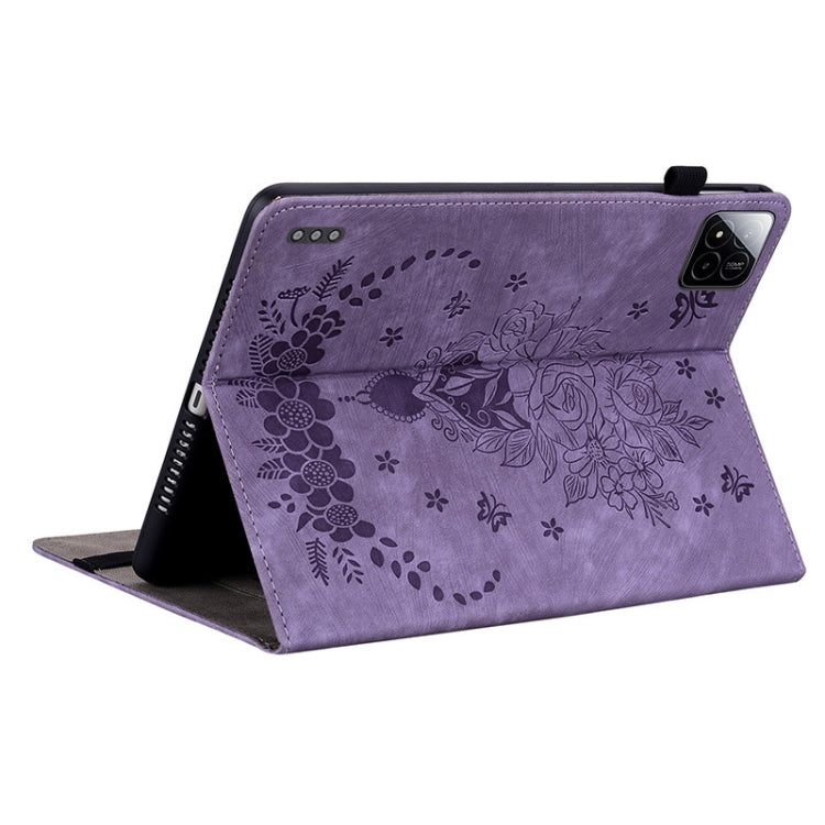 For Xiaomi Pad 7 / Pad 7 Pro Butterfly Rose Embossed Leather Tablet Case