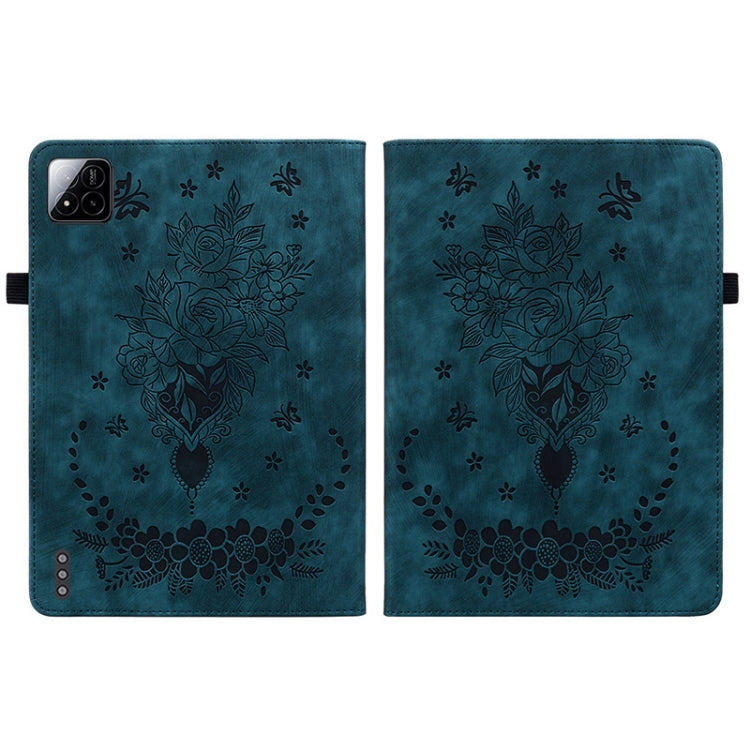 For Xiaomi Pad 7 / Pad 7 Pro Butterfly Rose Embossed Leather Tablet Case