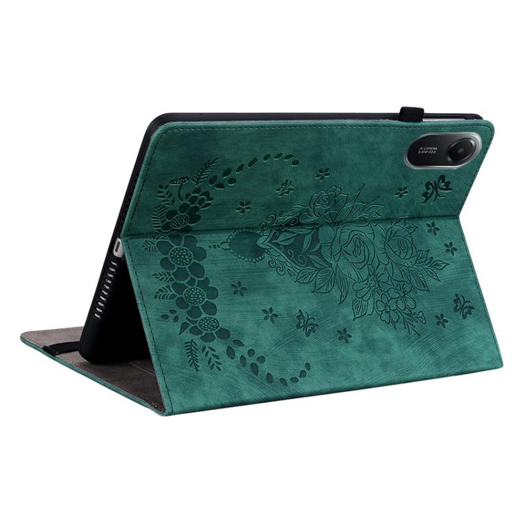 For Redmi Pad 2 / Redmi Pad SE 11 2025 Butterfly Rose Embossed Leather Tablet Case
