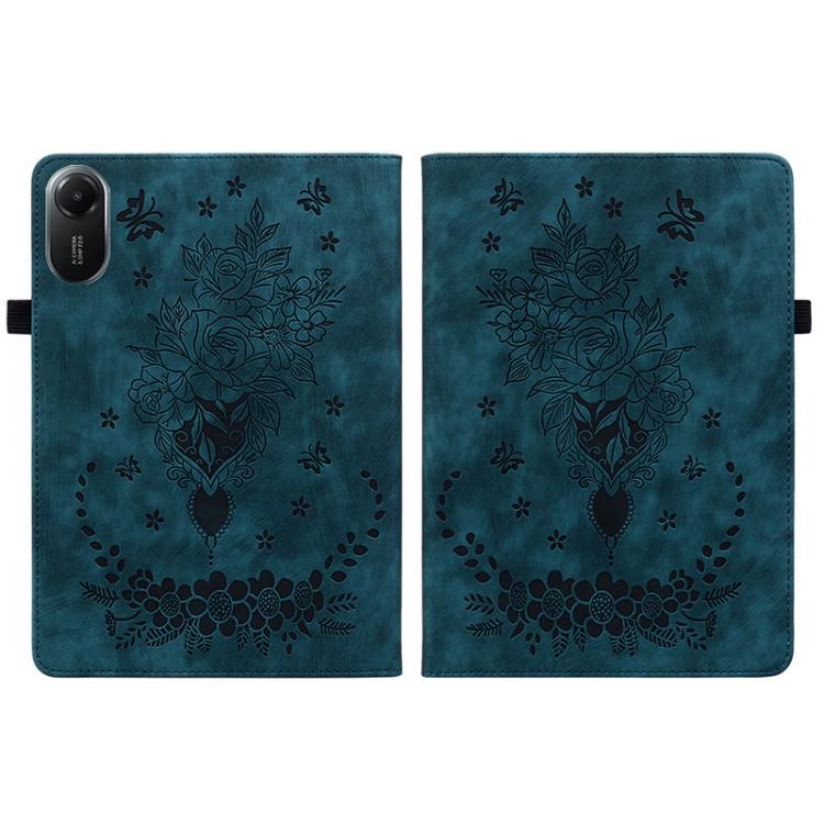 For Redmi Pad 2 / Redmi Pad SE 11 2025 Butterfly Rose Embossed Leather Tablet Case