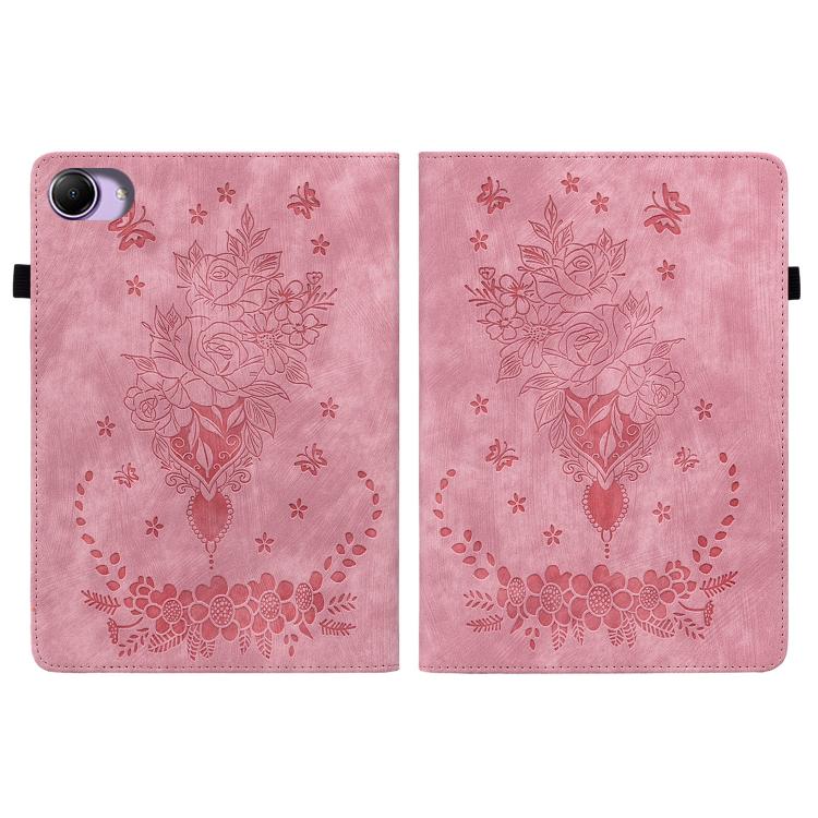 For Redmi K Pad 2 8.8 inch 2026 Butterfly Rose Embossed Leather Tablet Case