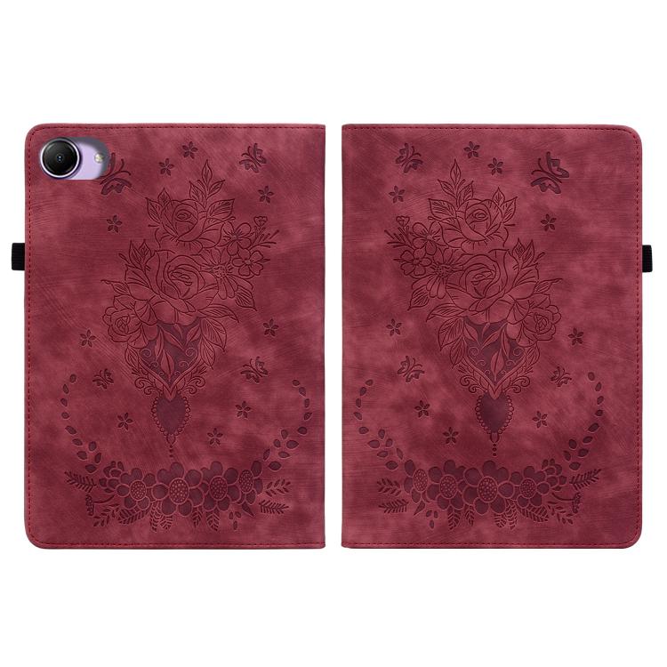 For Redmi K Pad 2 8.8 inch 2026 Butterfly Rose Embossed Leather Tablet Case