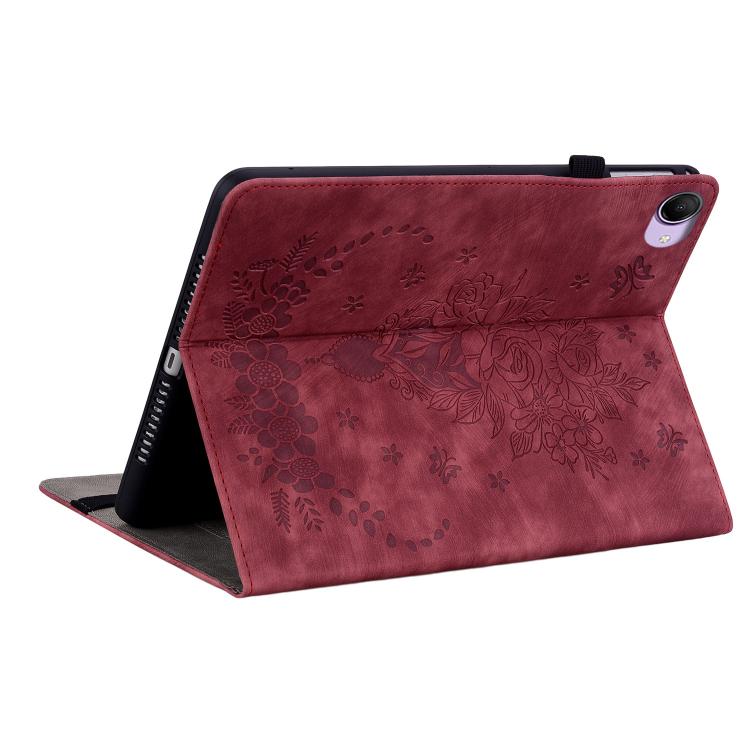 For Redmi K Pad 2 8.8 inch 2026 Butterfly Rose Embossed Leather Tablet Case