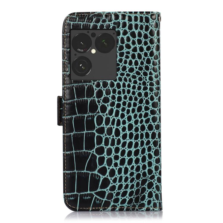For Sony Xperia 1 VIII Crocodile Top Layer Cowhide Leather Phone Case