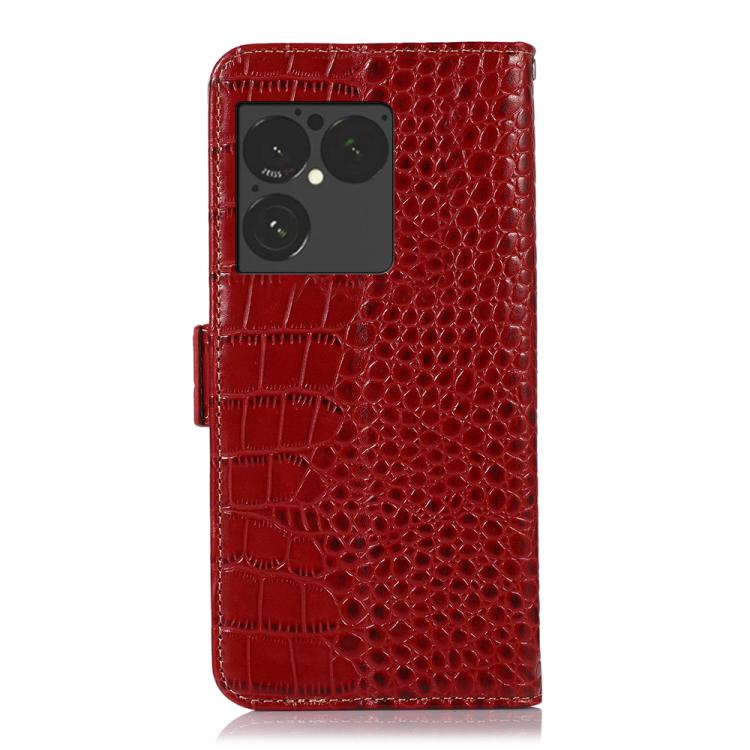 For Sony Xperia 1 VIII Crocodile Top Layer Cowhide Leather Phone Case
