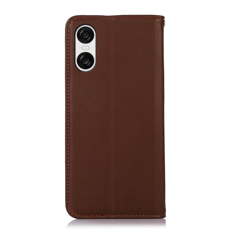 For Sony Xperia 10 VI KHAZNEH Nappa Top Layer Cowhide Leather Phone Case