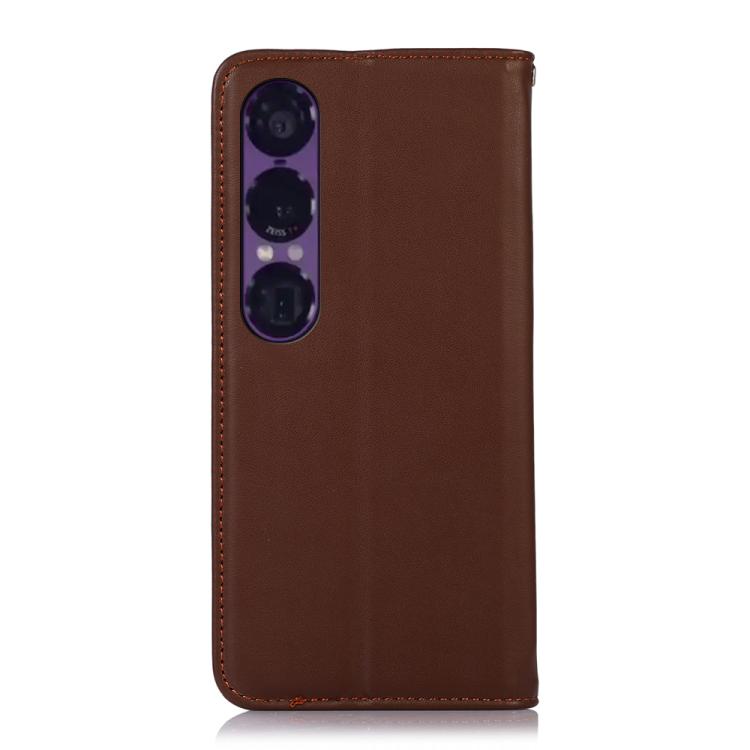 For Sony Xperia 1 VII KHAZNEH Nappa Top Layer Cowhide Leather Phone Case
