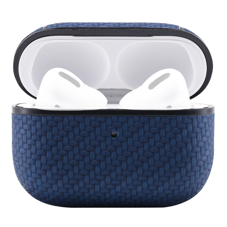For AirPods Pro PC + PU Carbon Fiber Earphone Protective Case with Hook