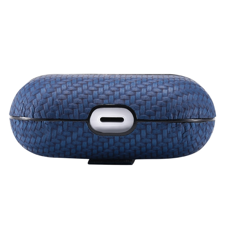 For AirPods Pro PC + PU Carbon Fiber Earphone Protective Case with Hook