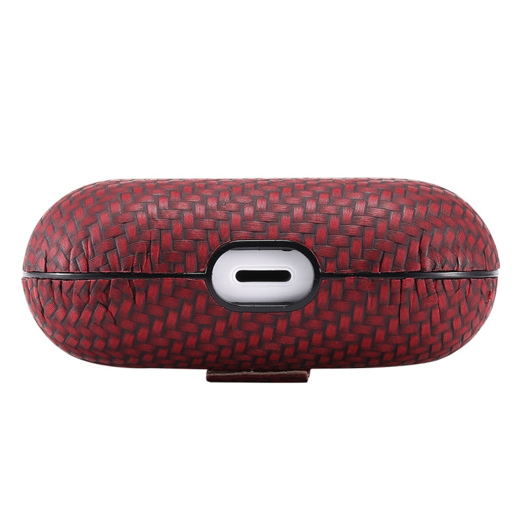 For AirPods Pro PC + PU Carbon Fiber Earphone Protective Case with Hook
