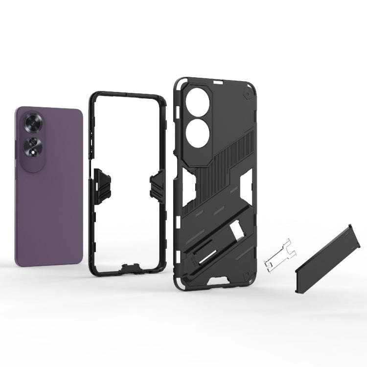 For OPPO A60 4G Global Punk Armor 2 in 1 PC + TPU Phone Case with Holder