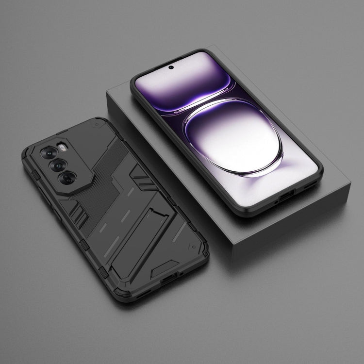 For OPPO Reno12 Global Punk Armor 2 in 1 PC + TPU Phone Case with Holder