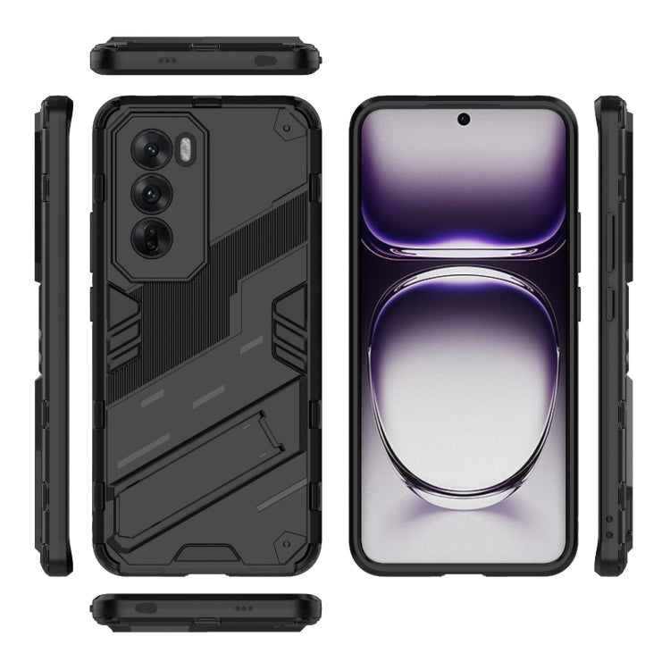 For OPPO Reno12 Global Punk Armor 2 in 1 PC + TPU Phone Case with Holder