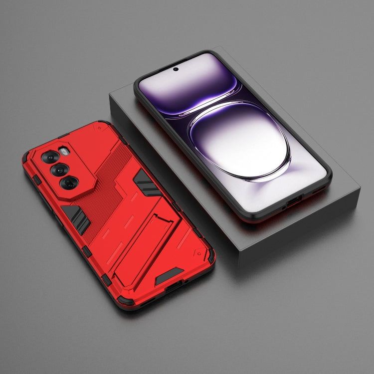 For OPPO Reno12 Global Punk Armor 2 in 1 PC + TPU Phone Case with Holder