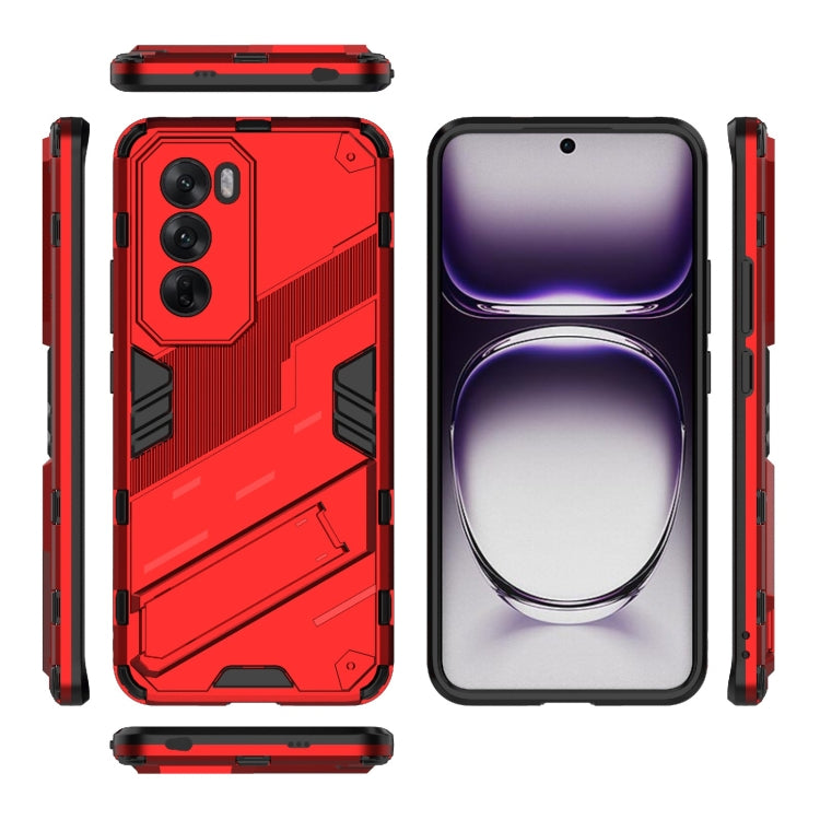 For OPPO Reno12 Global Punk Armor 2 in 1 PC + TPU Phone Case with Holder