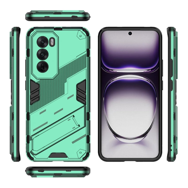 For OPPO Reno12 Global Punk Armor 2 in 1 PC + TPU Phone Case with Holder