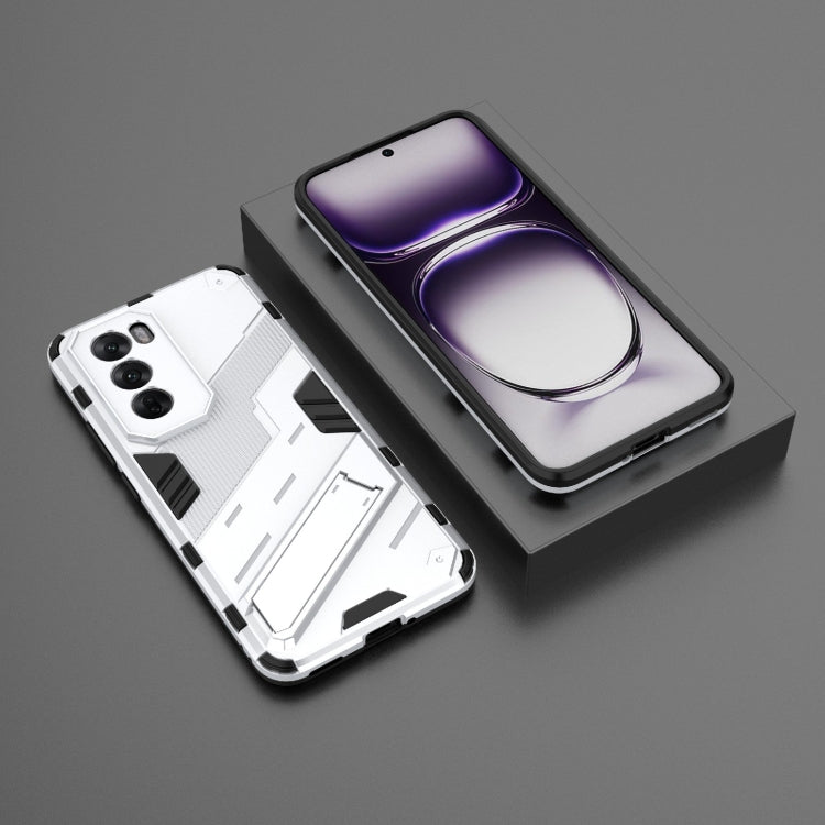 For OPPO Reno12 Global Punk Armor 2 in 1 PC + TPU Phone Case with Holder