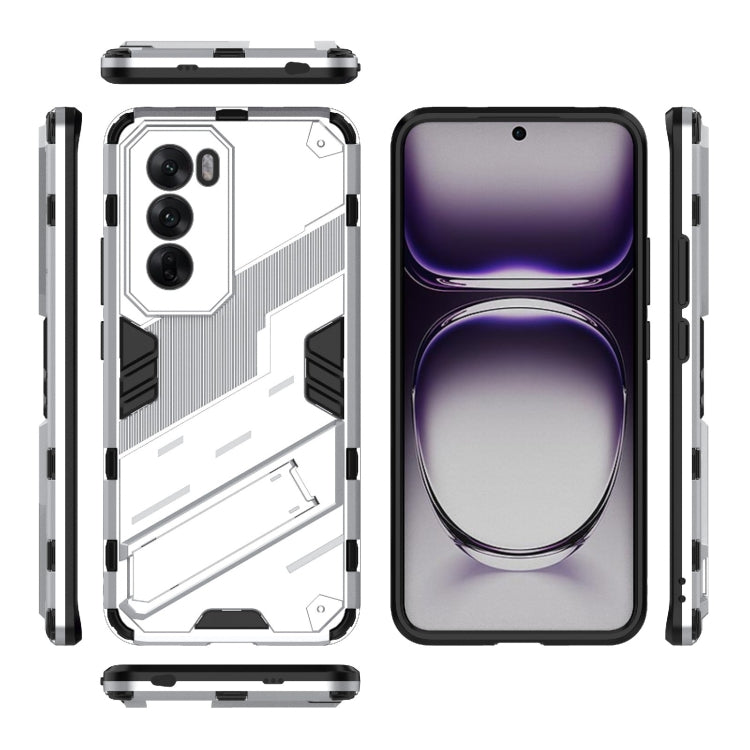 For OPPO Reno12 Global Punk Armor 2 in 1 PC + TPU Phone Case with Holder