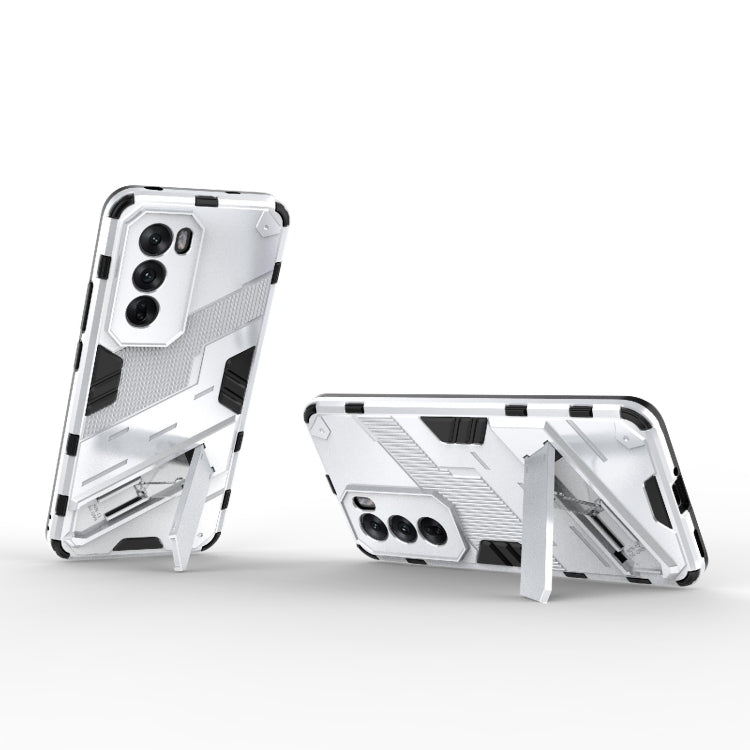 For OPPO Reno12 Global Punk Armor 2 in 1 PC + TPU Phone Case with Holder