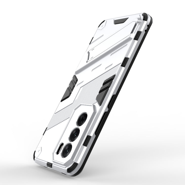 For OPPO Reno12 Global Punk Armor 2 in 1 PC + TPU Phone Case with Holder