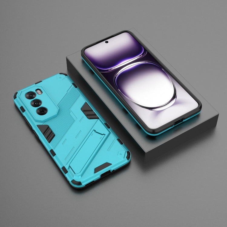 For OPPO Reno12 Global Punk Armor 2 in 1 PC + TPU Phone Case with Holder