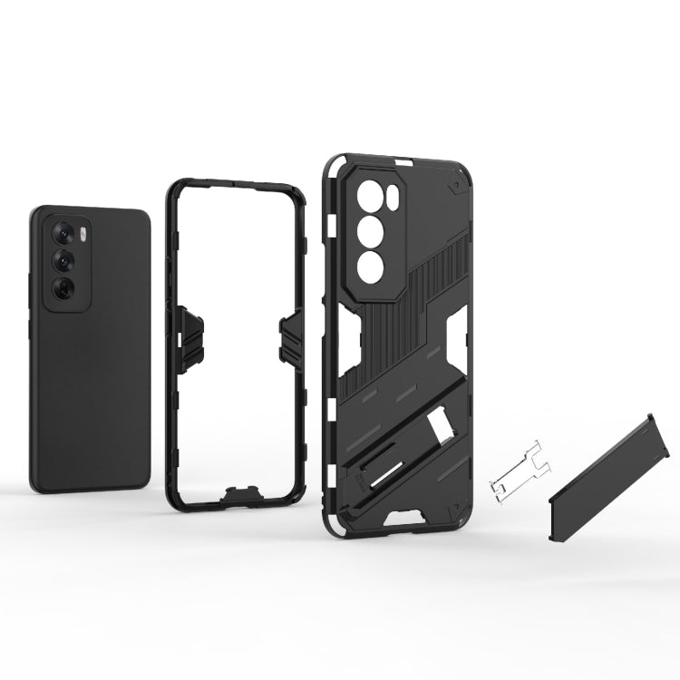 For OPPO Reno12 Global Punk Armor 2 in 1 PC + TPU Phone Case with Holder