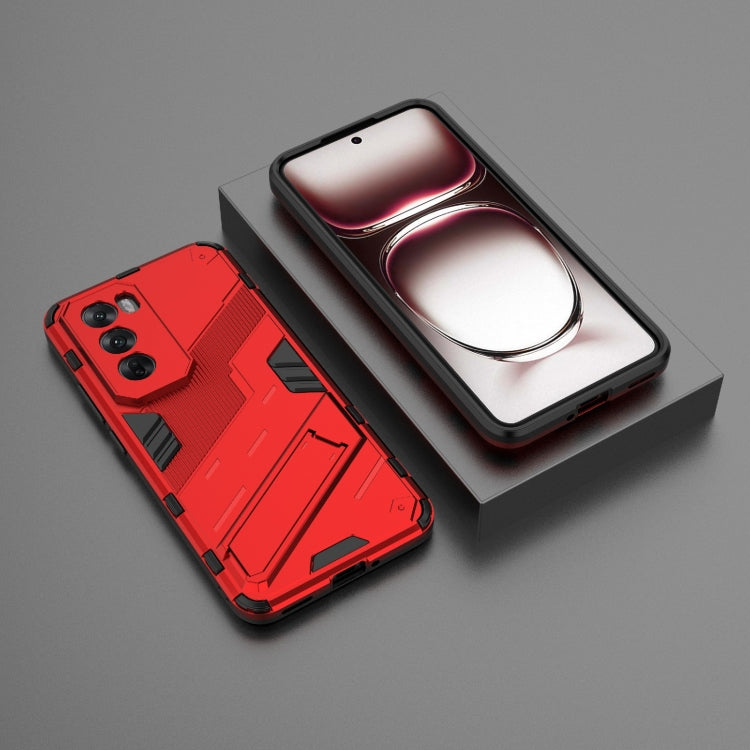 For OPPO Reno12 Pro Global Punk Armor 2 in 1 PC + TPU Phone Case with Holder