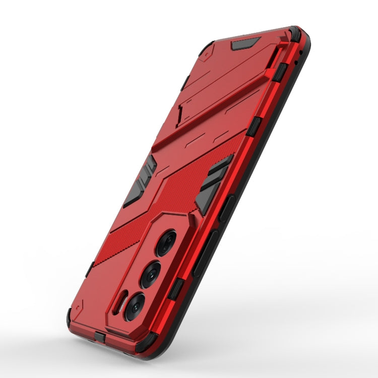 For OPPO Reno12 Pro Global Punk Armor 2 in 1 PC + TPU Phone Case with Holder