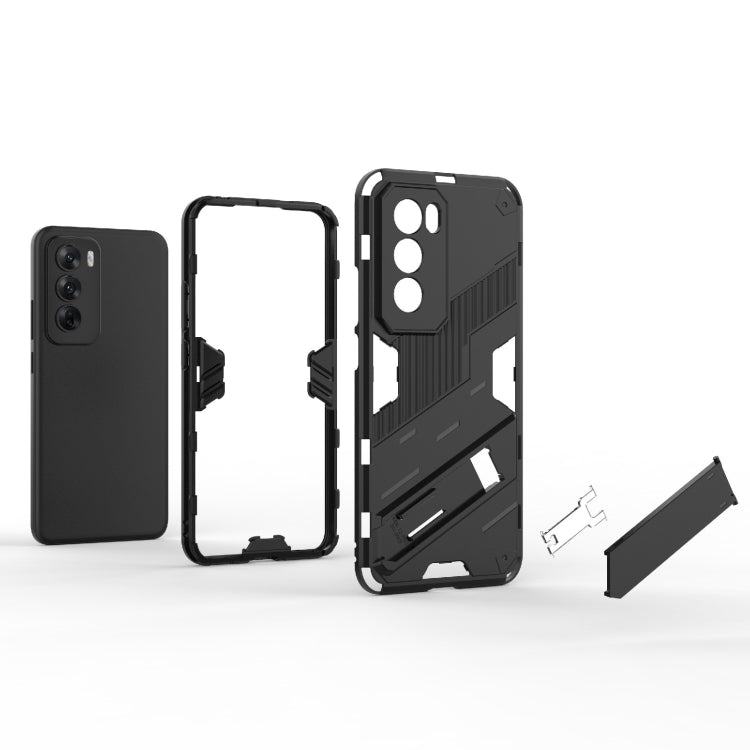 For OPPO Reno12 Pro Global Punk Armor 2 in 1 PC + TPU Phone Case with Holder