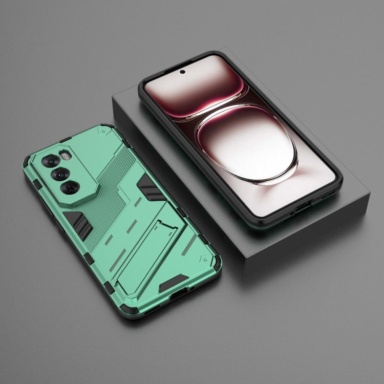 For OPPO Reno12 Pro Global Punk Armor 2 in 1 PC + TPU Phone Case with Holder