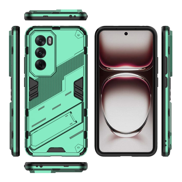 For OPPO Reno12 Pro Global Punk Armor 2 in 1 PC + TPU Phone Case with Holder