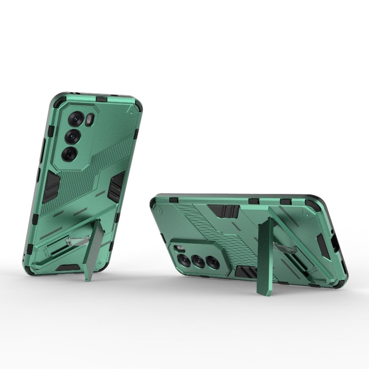 For OPPO Reno12 Pro Global Punk Armor 2 in 1 PC + TPU Phone Case with Holder