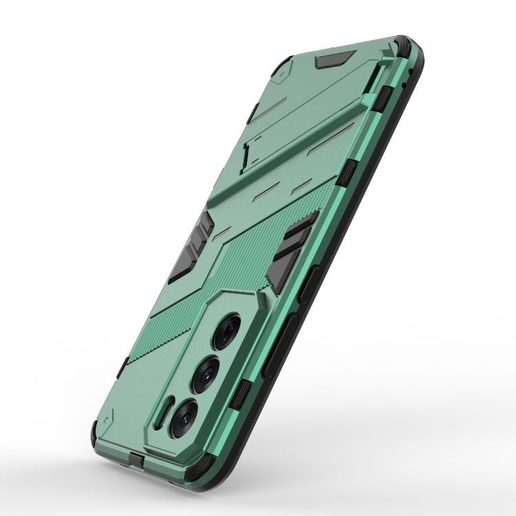 For OPPO Reno12 Pro Global Punk Armor 2 in 1 PC + TPU Phone Case with Holder