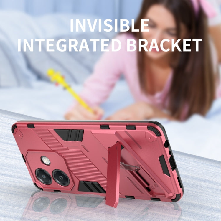 For OPPO A3X 5G India Punk Armor 2 in 1 PC + TPU Phone Case with Holder