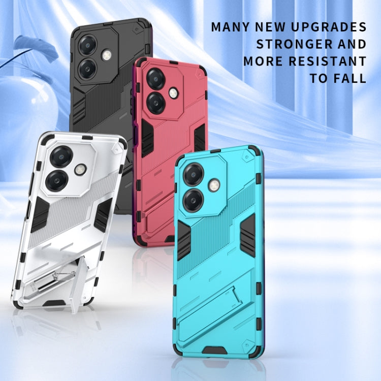 For OPPO A3X 5G India Punk Armor 2 in 1 PC + TPU Phone Case with Holder