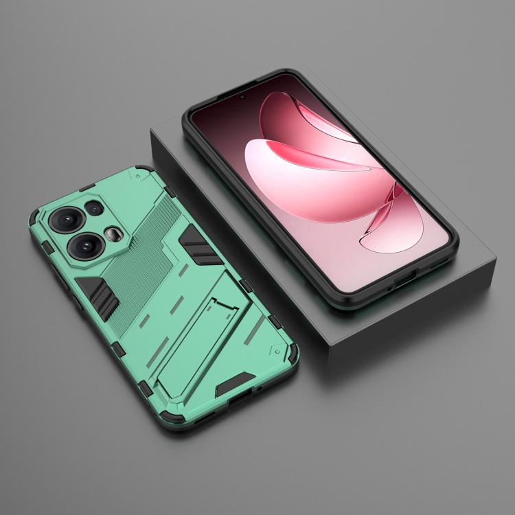 For OPPO Reno13 Pro 5G Global Punk Armor 2 in 1 PC + TPU Phone Case with Holder