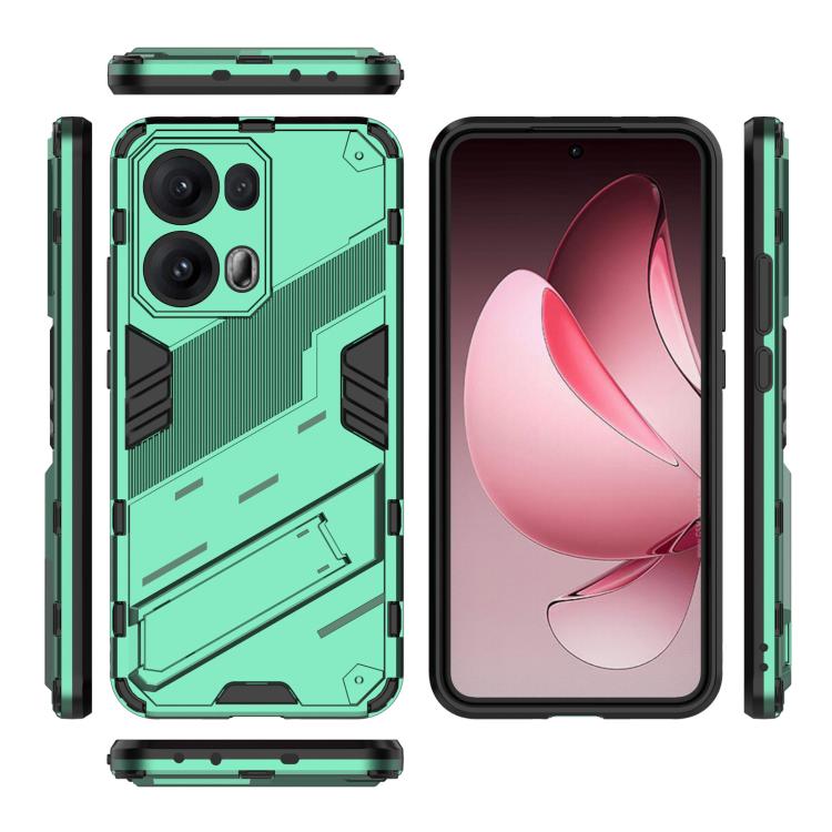 For OPPO Reno13 Pro 5G Global Punk Armor 2 in 1 PC + TPU Phone Case with Holder