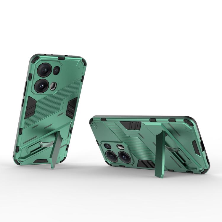 For OPPO Reno13 Pro 5G Global Punk Armor 2 in 1 PC + TPU Phone Case with Holder