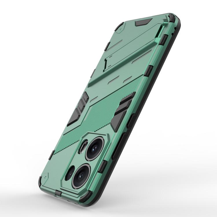 For OPPO Reno13 Pro 5G Global Punk Armor 2 in 1 PC + TPU Phone Case with Holder