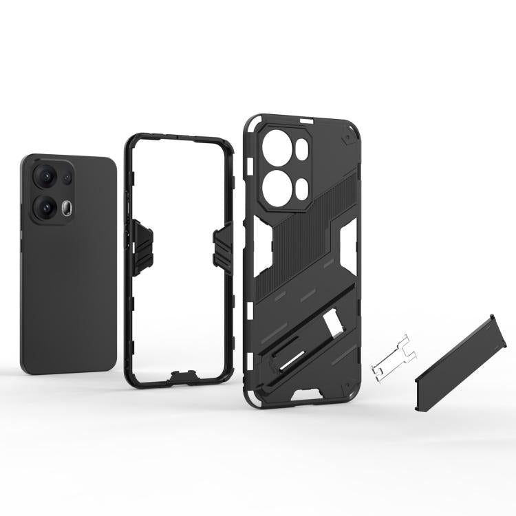 For OPPO Reno13 Pro 5G Global Punk Armor 2 in 1 PC + TPU Phone Case with Holder