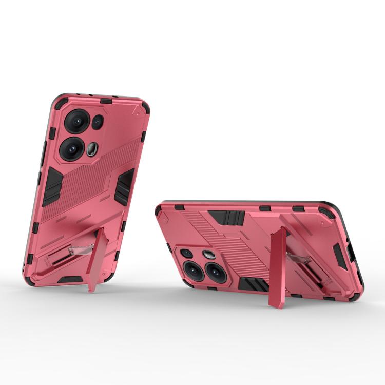For OPPO Reno13 Pro 5G Global Punk Armor 2 in 1 PC + TPU Phone Case with Holder