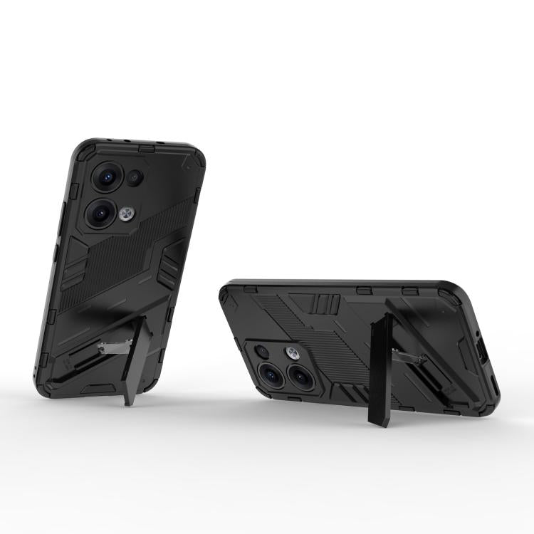 For OPPO Reno13 5G Global Punk Armor 2 in 1 PC + TPU Phone Case with Holder