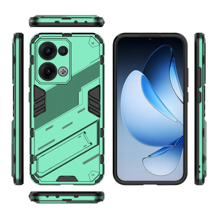 For OPPO Reno13 5G Global Punk Armor 2 in 1 PC + TPU Phone Case with Holder