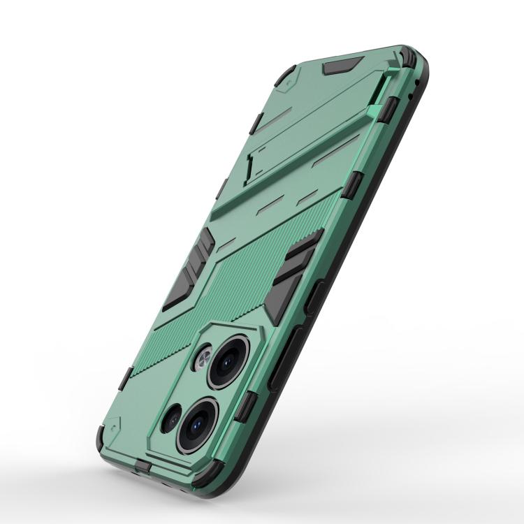 For OPPO Reno13 5G Global Punk Armor 2 in 1 PC + TPU Phone Case with Holder