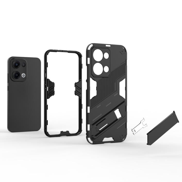 For OPPO Reno13 5G Global Punk Armor 2 in 1 PC + TPU Phone Case with Holder
