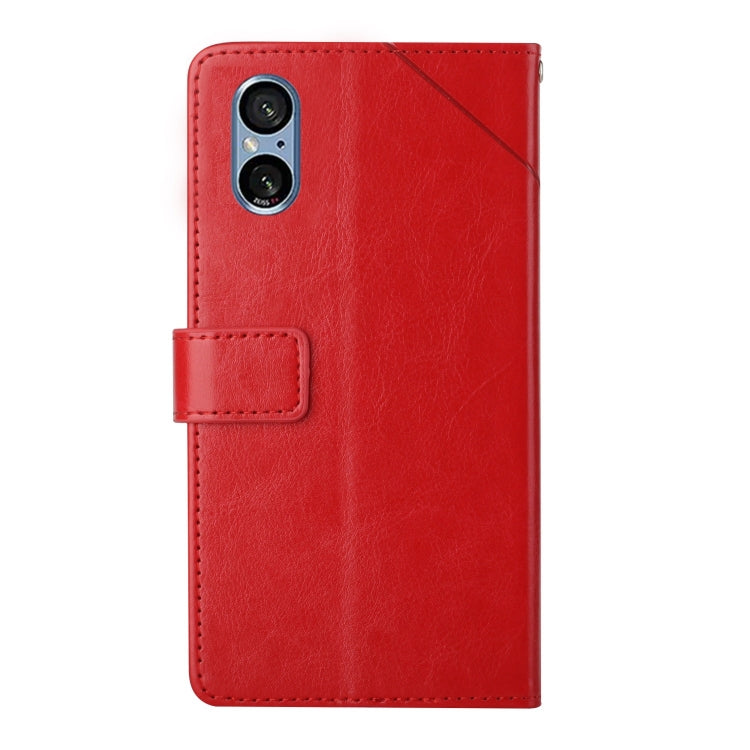 For Sony Xperia 5 V Y-shaped Pattern Flip Leather Phone Case