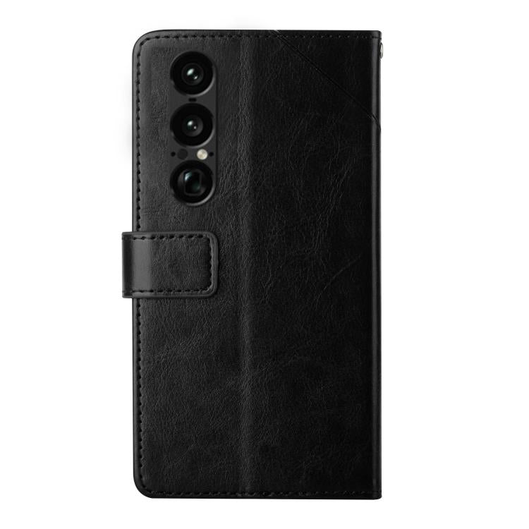 For Sony Xperia 1 VII Y-shaped Pattern Flip Leather Phone Case