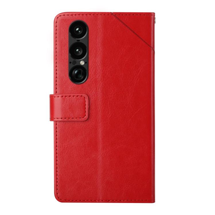 For Sony Xperia 1 VII Y-shaped Pattern Flip Leather Phone Case